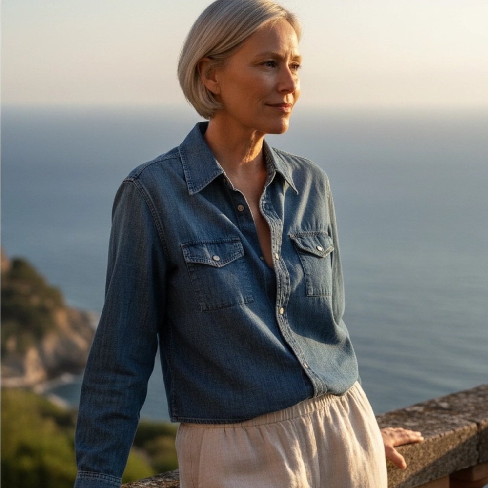 Citizens Of Humanity Baby Shay Cropped Shirt